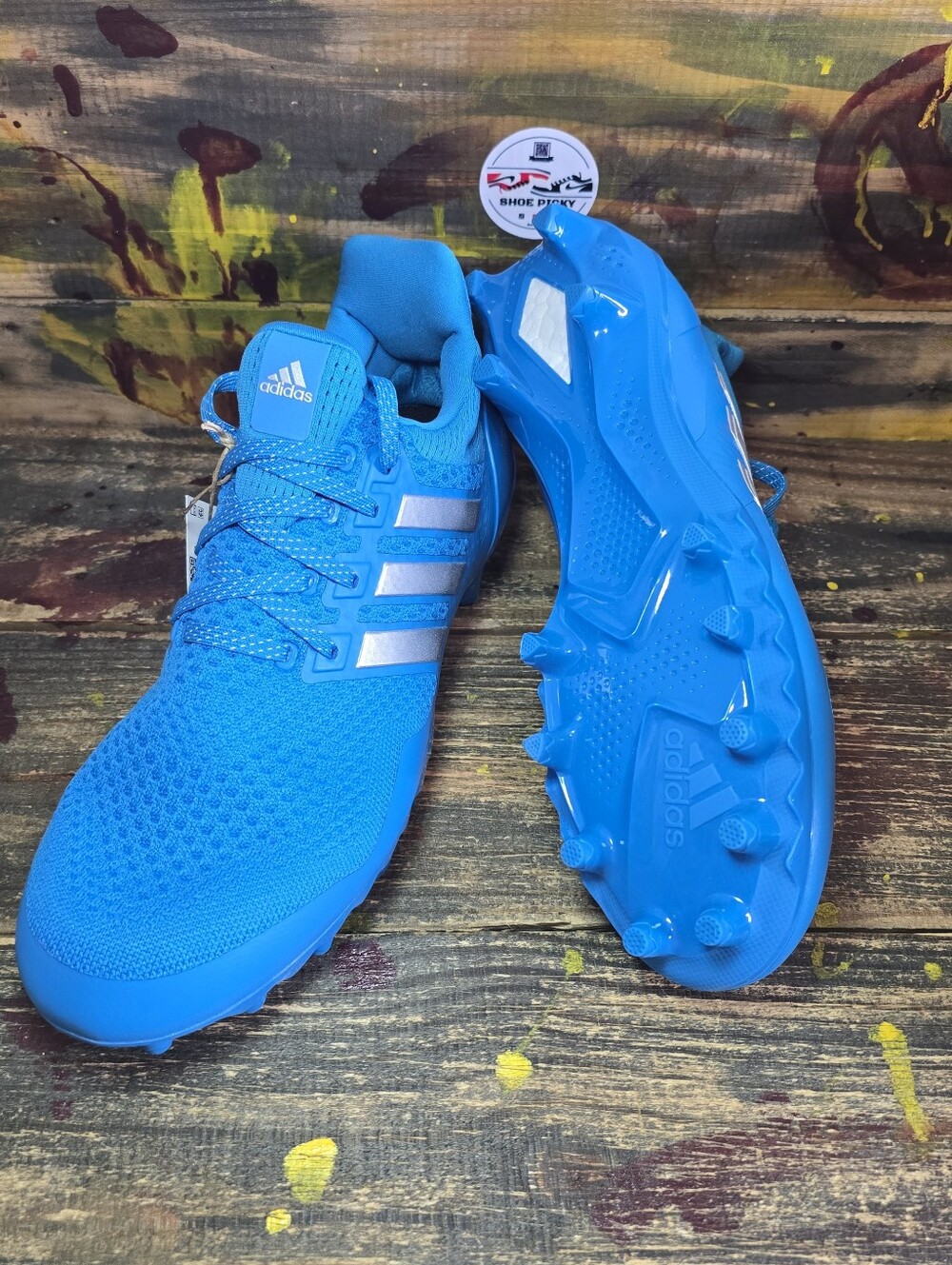 adidas Ultraboost Ultra Boost Football Blue Cleats  Men's Size 10.5 JP7412 New - Picture 7 of 8